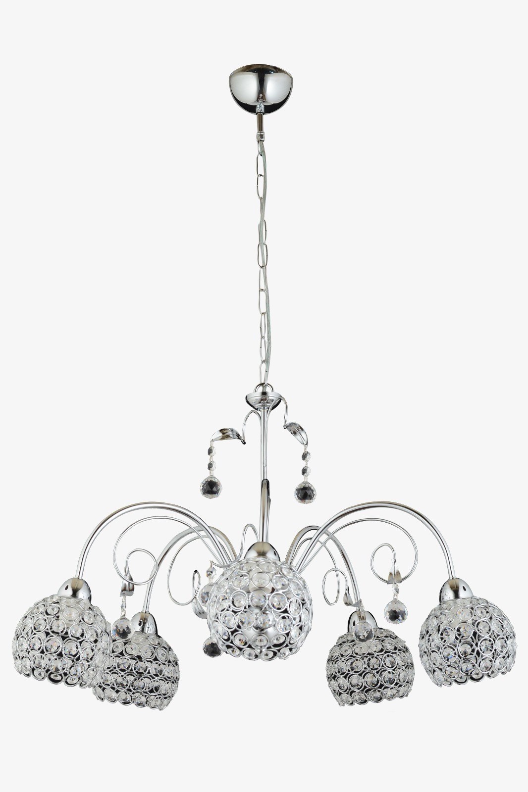 Κρεμαστό φωτιστικό με κρυστάλλινες μπάλες